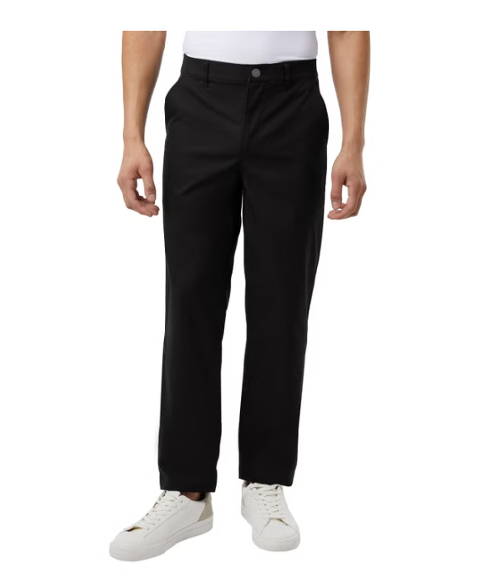 32 Degrees Men's Chino Pant, Regular Fit, Stretch, Black Size 36x34